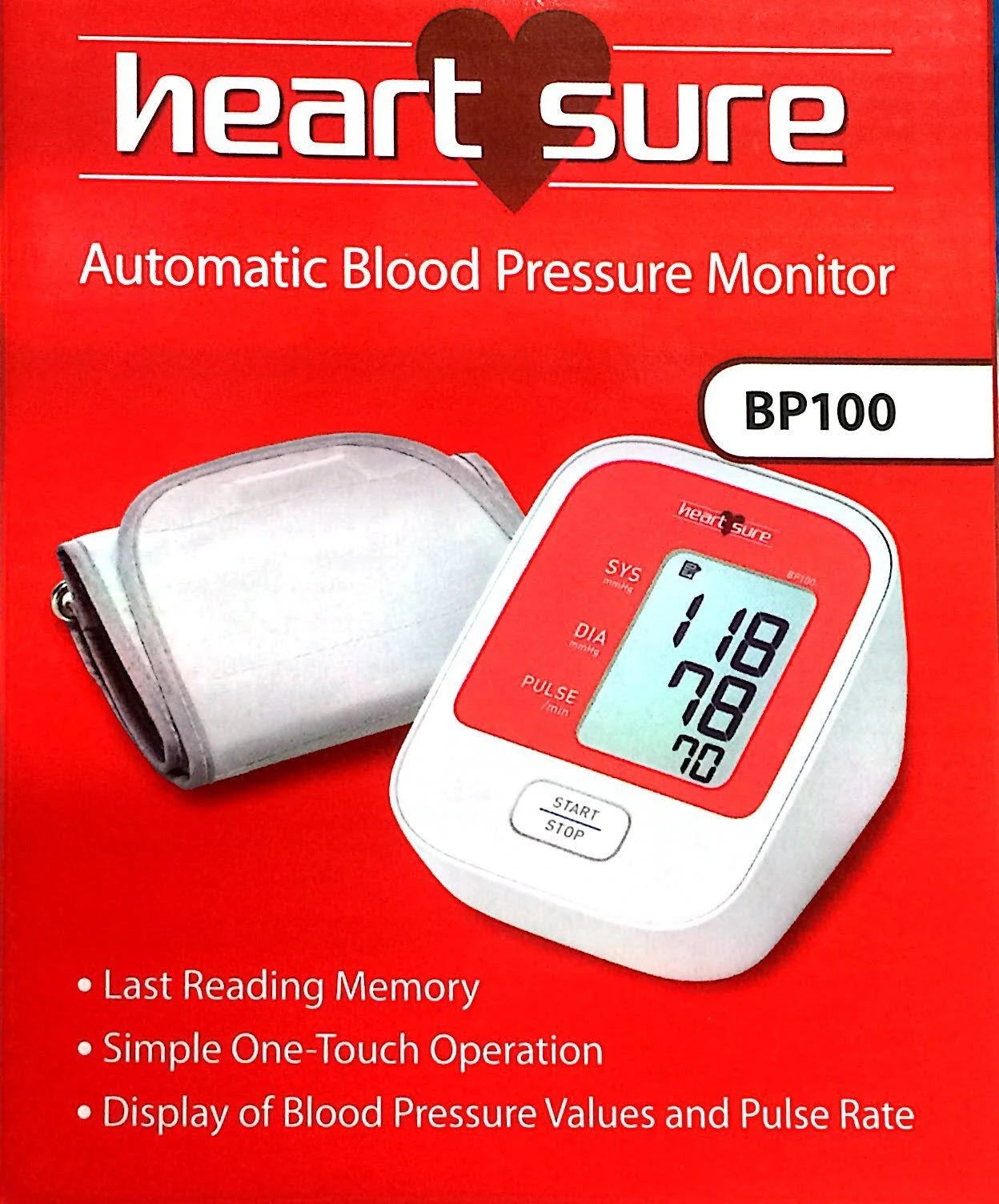 Heart Sure Automatic Blood Pressure Monitor - HSBP100